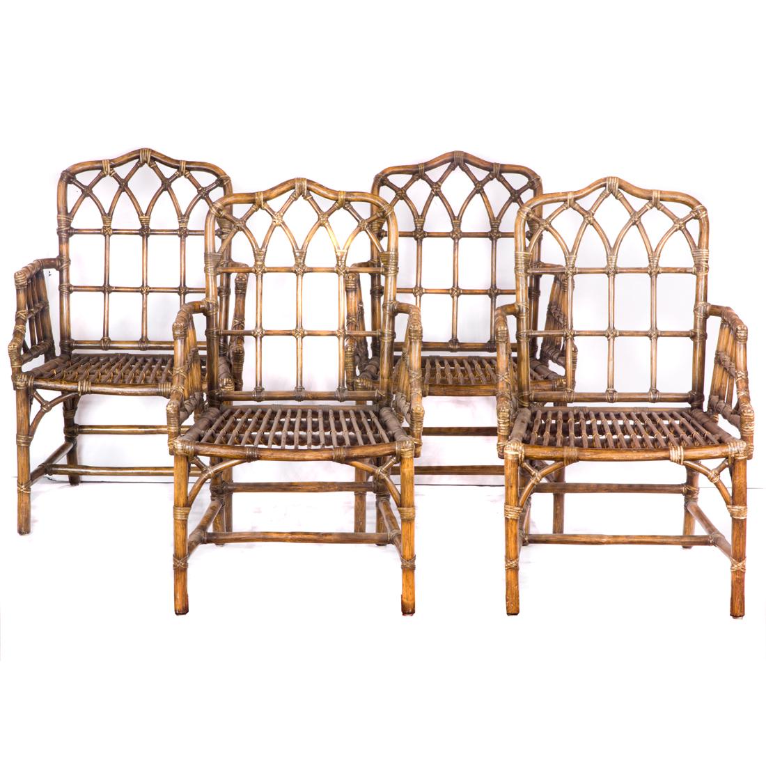 (lot of 4) McGuire, San Francisco armchairs (1 of 3)