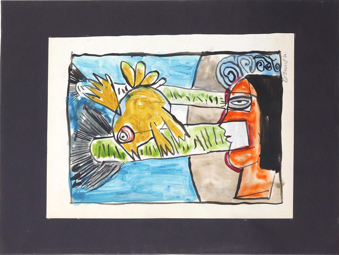 Watercolor, Guillaume Corneille (1 of 1)