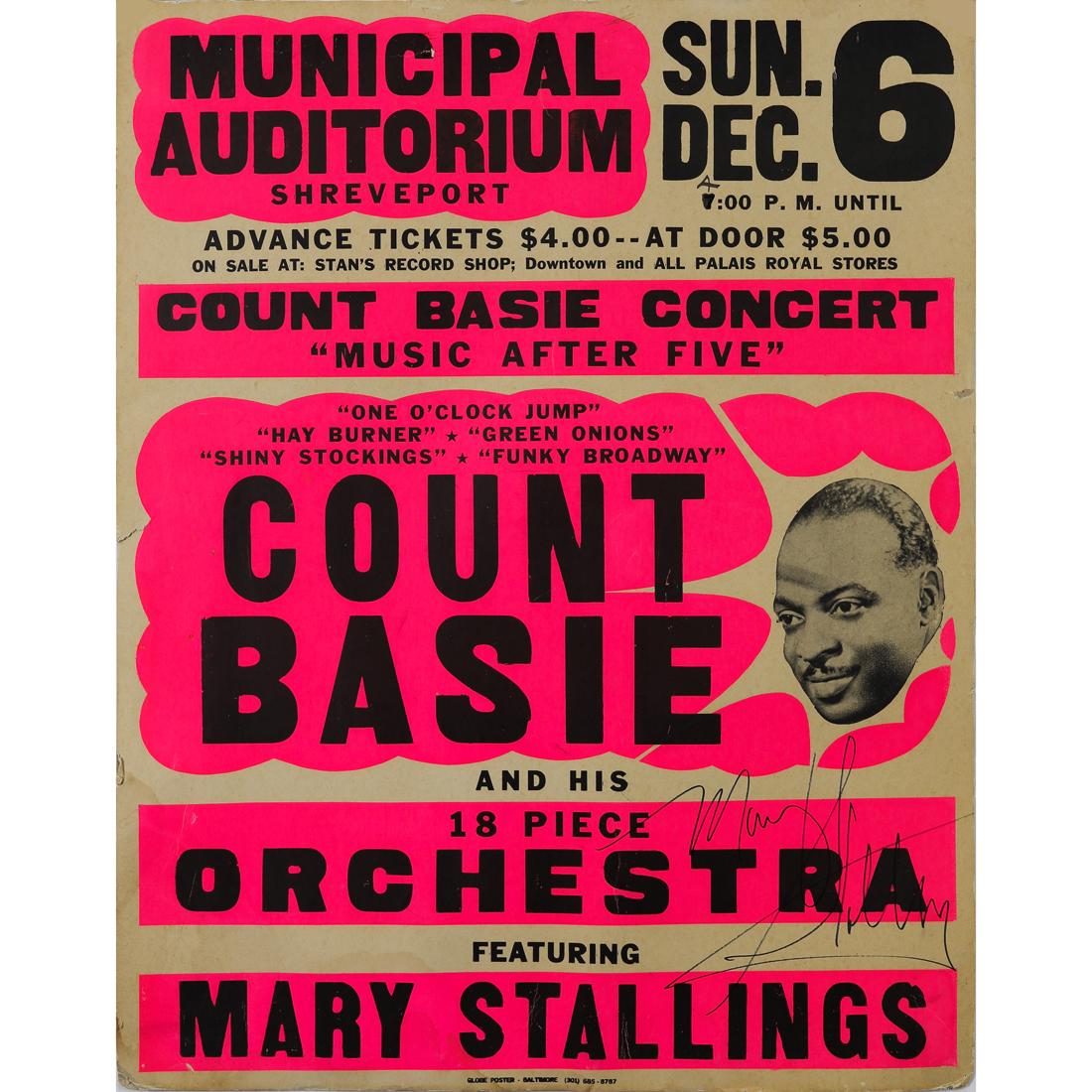 Concert poster, Count Basie and Mary Stallings (1 of 1)
