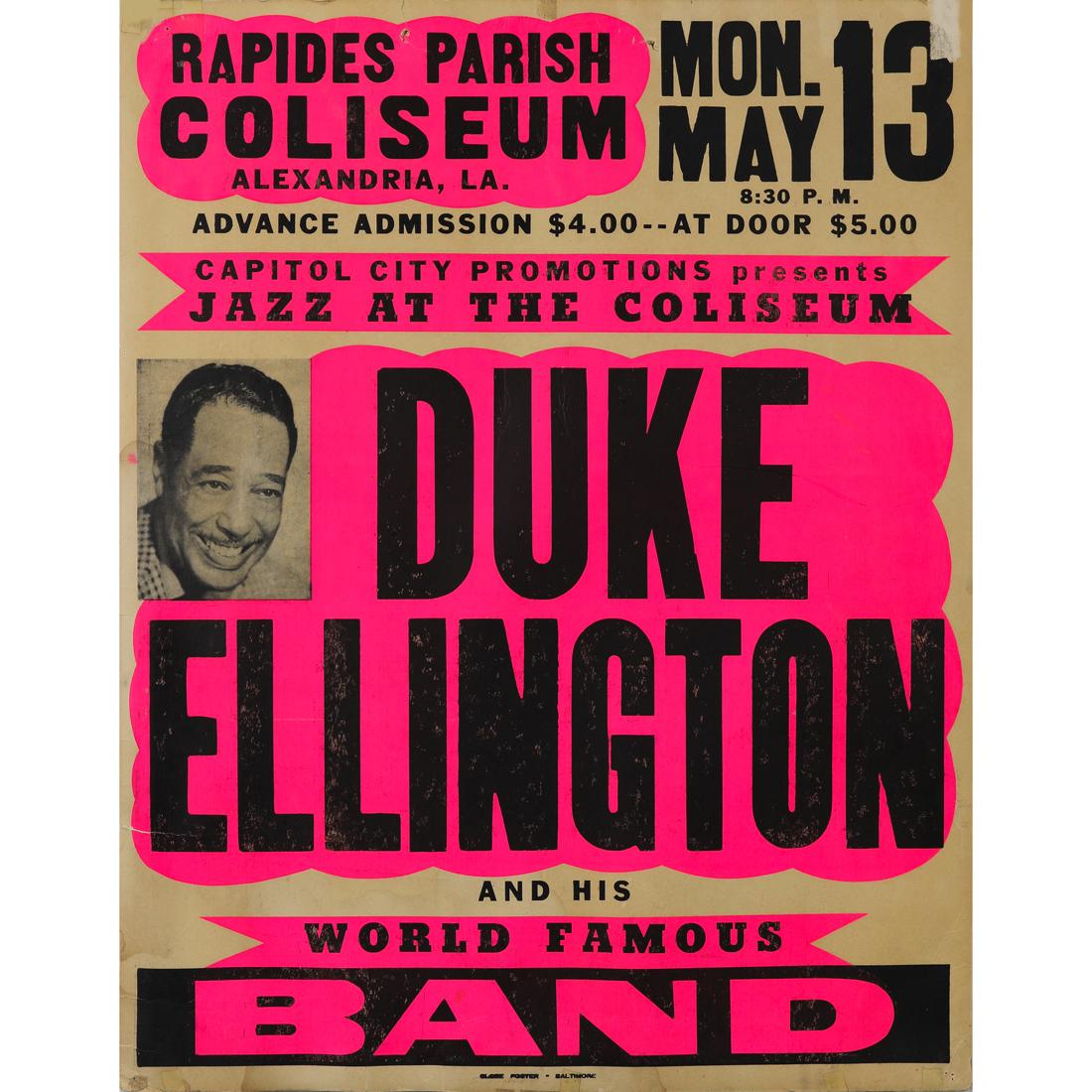 Conert poster, Duke Ellington and His World Famous Band (1 of 1)