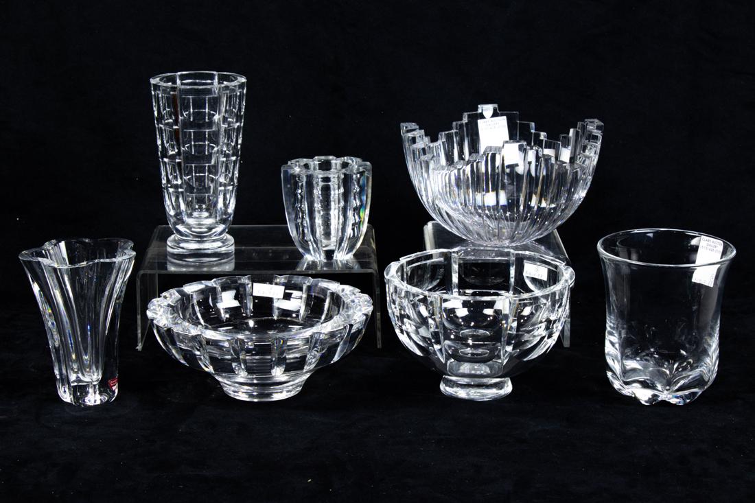 (lot of 7) Orrefors glass vases and bowls (1 of 1)