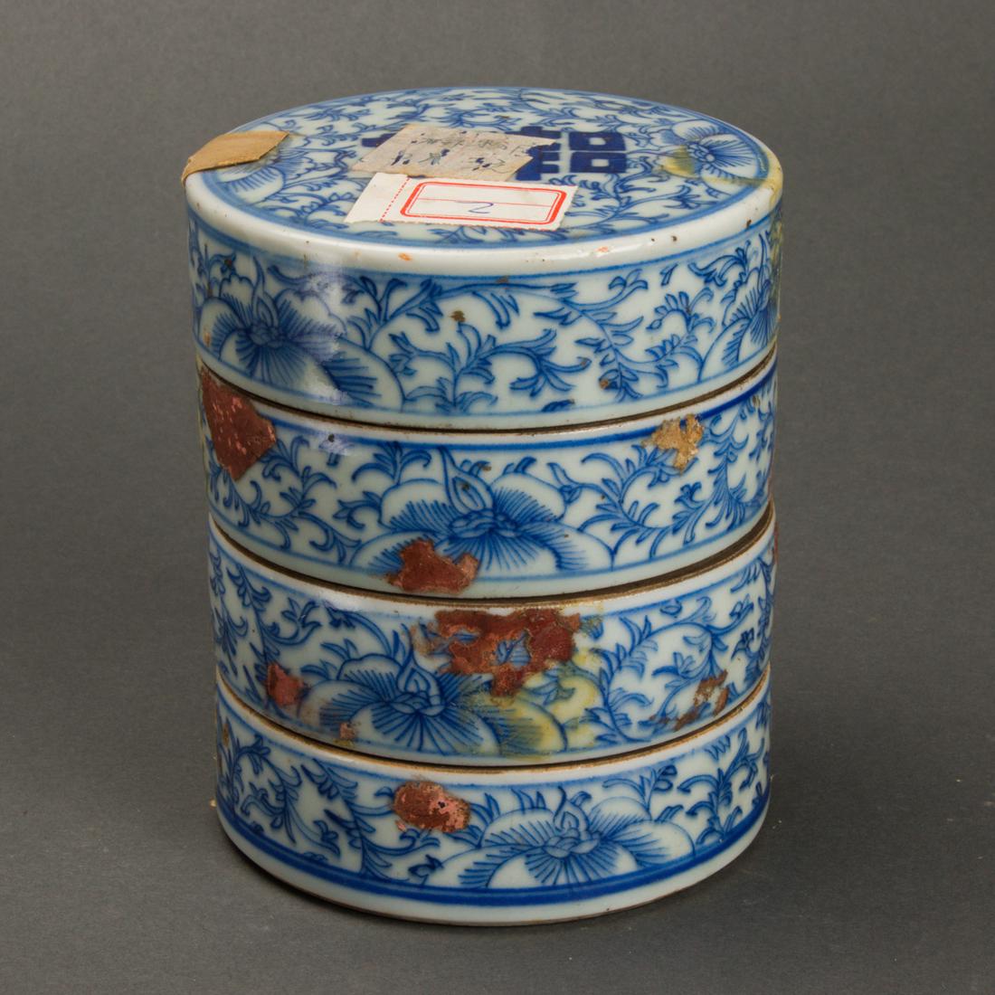 Chinese blue and white stacking box (1 of 1)