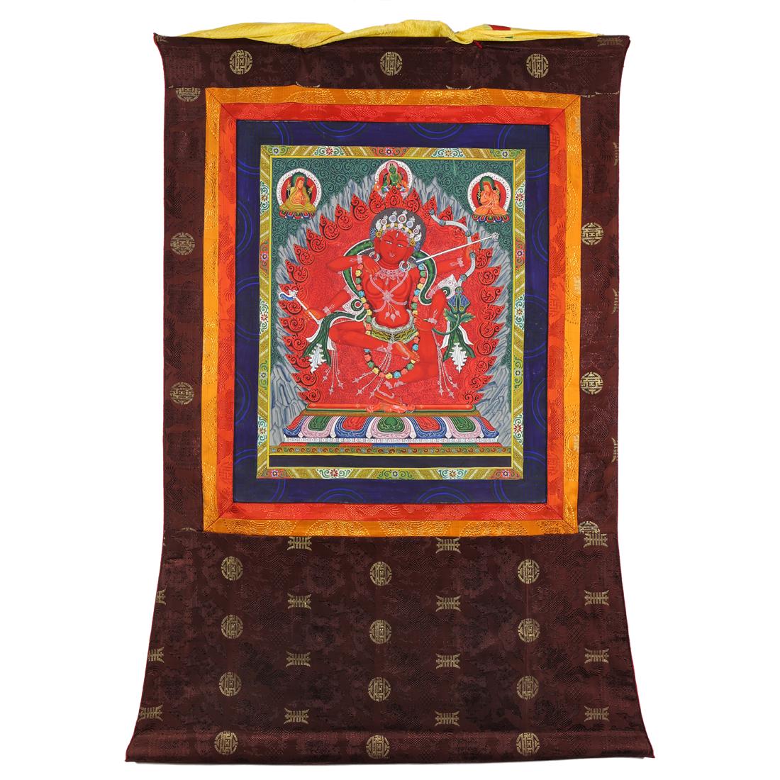 Tibetan painted thangka (1 of 2)