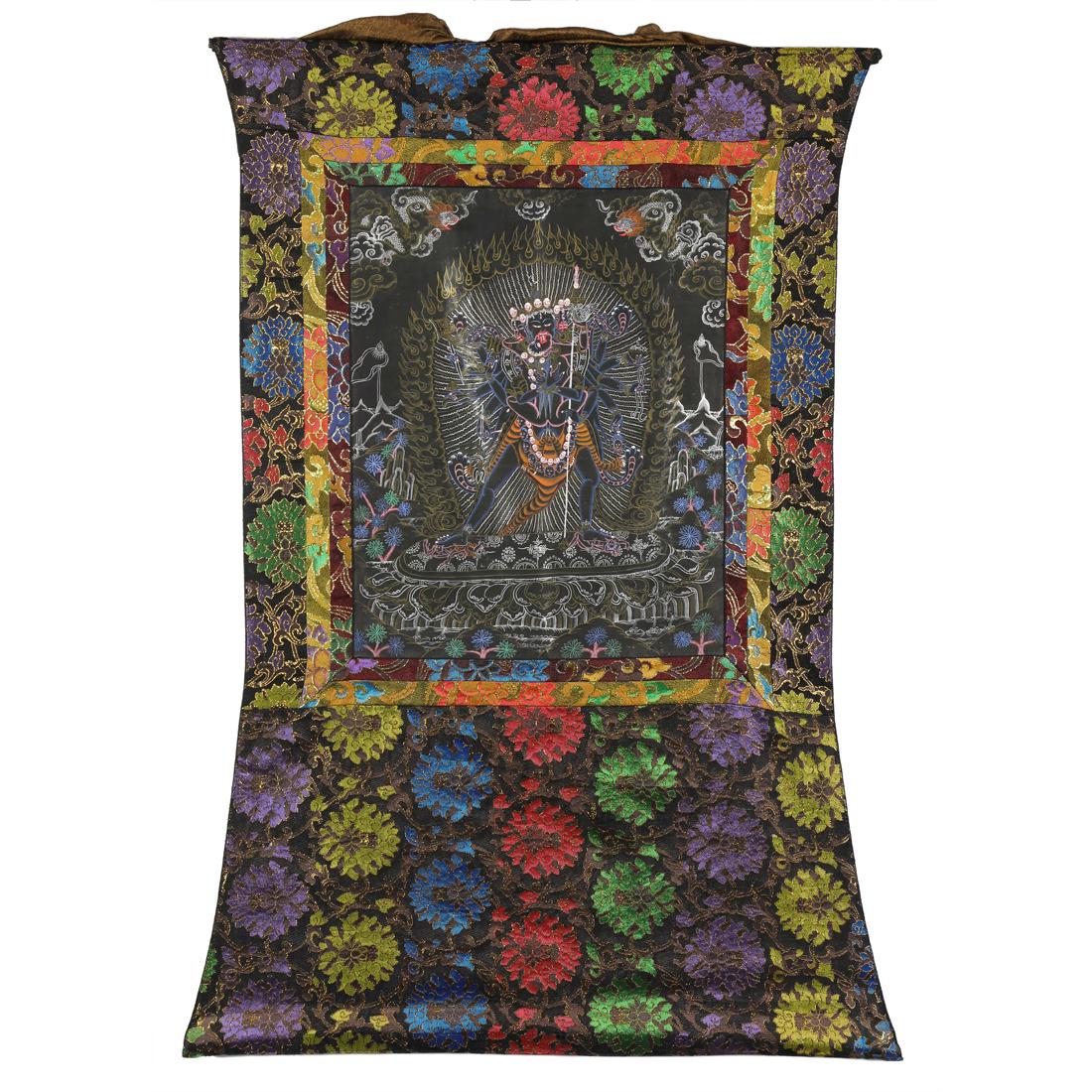 Tibetan painted thangka (1 of 2)