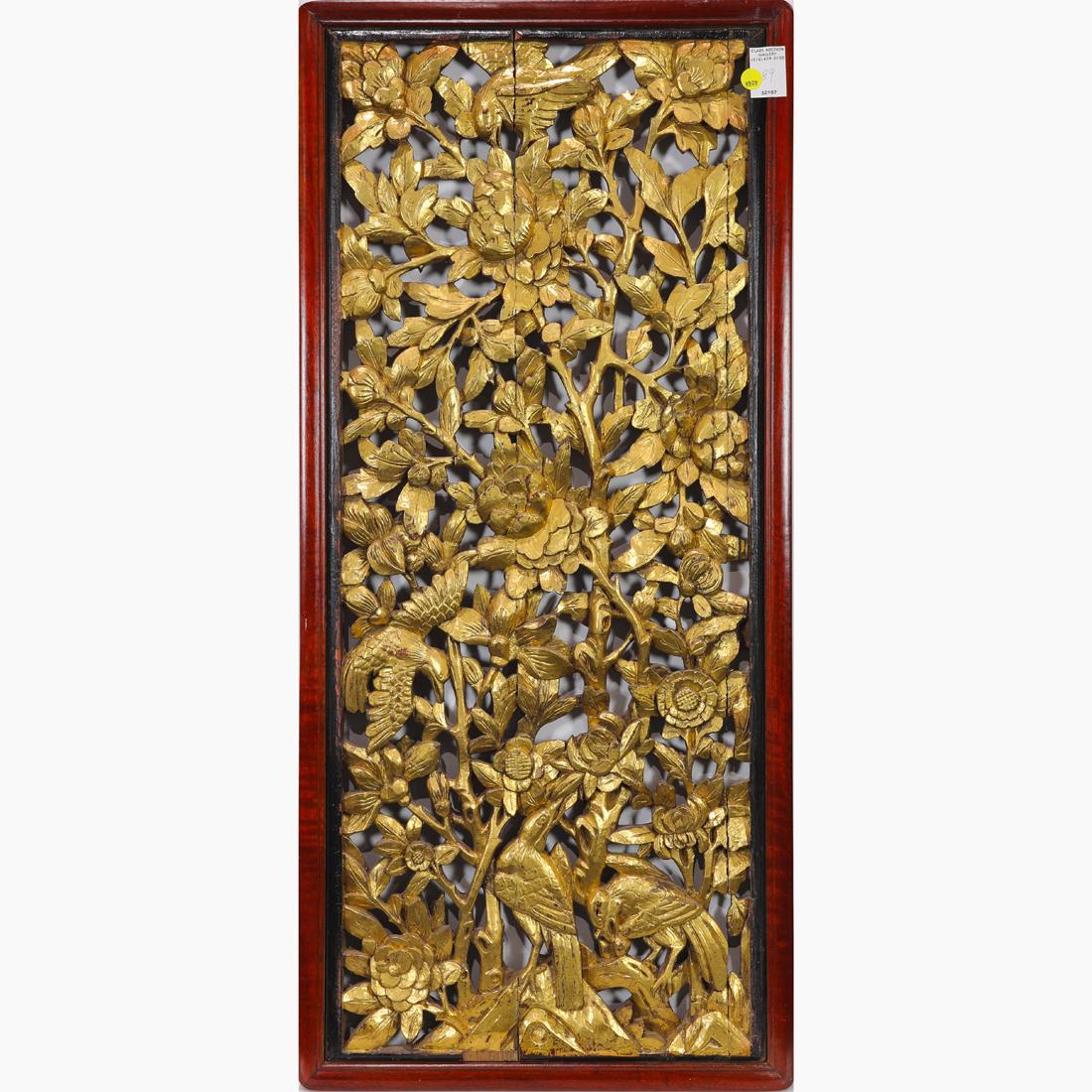 Chinese gilt lacquered wall panel (1 of 1)