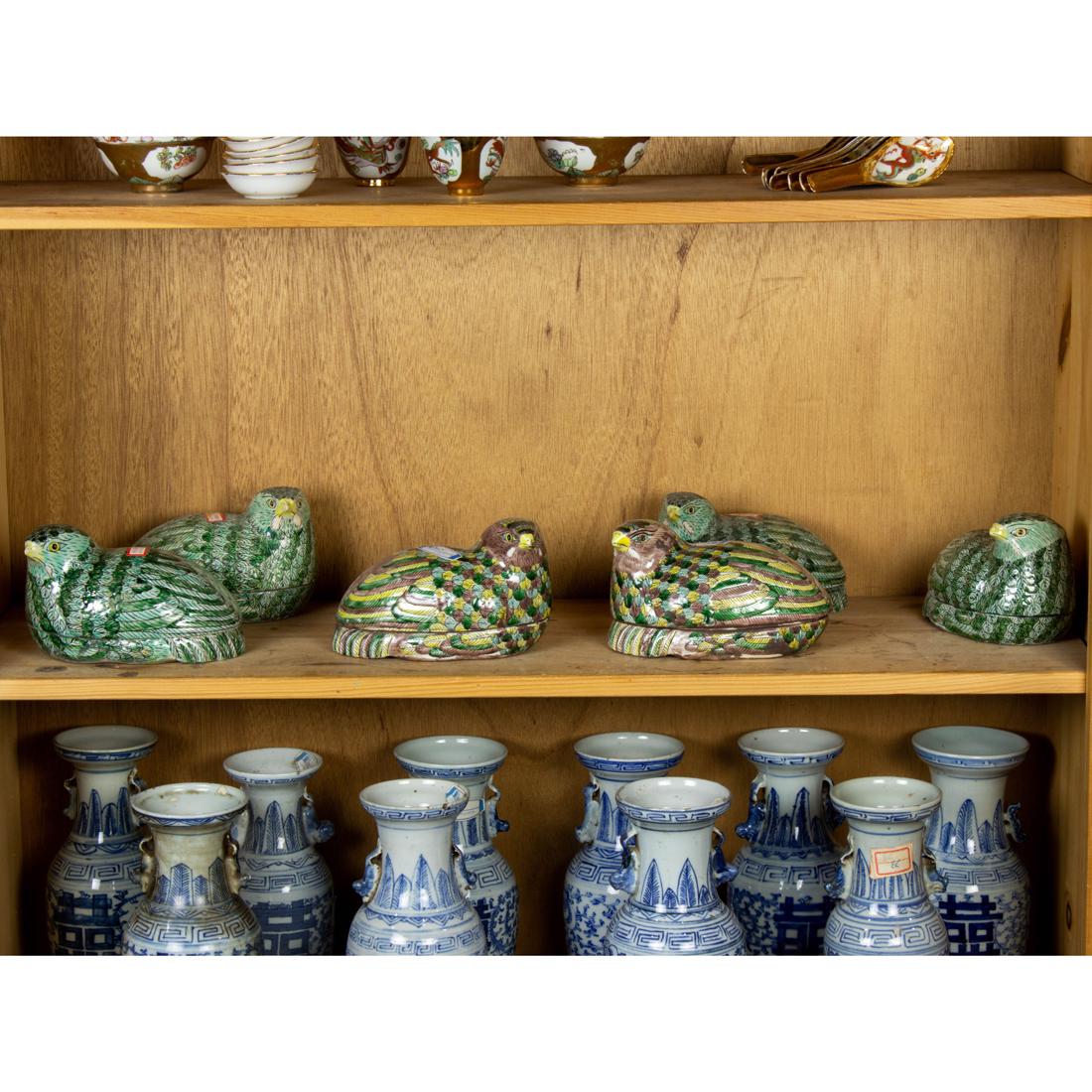 (lot of 6) Chinese famille rose quail-form boxes (1 of 1)