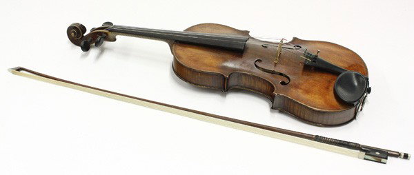 Johann Friedrich Voigt violin: Johann Friedrich Voigt violin, German, circa 1820, the inside of the violin labelled with Johann Friedrich Voight, aus Prage 1773, length of back 14'', lightly craquelled varnish of a golden yellow br