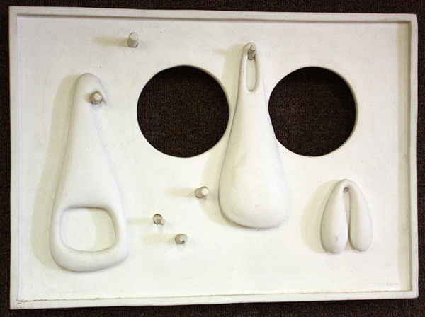 Sculpture, Herbert Bayer: Cast marble (mix), Bauhaus wall-relief sculpture, Untitled, by Herbert Bayer (Austrian, 1900-1985), signed "bayer" lower right front, edition EPI, circa 1937 (1977 recast)