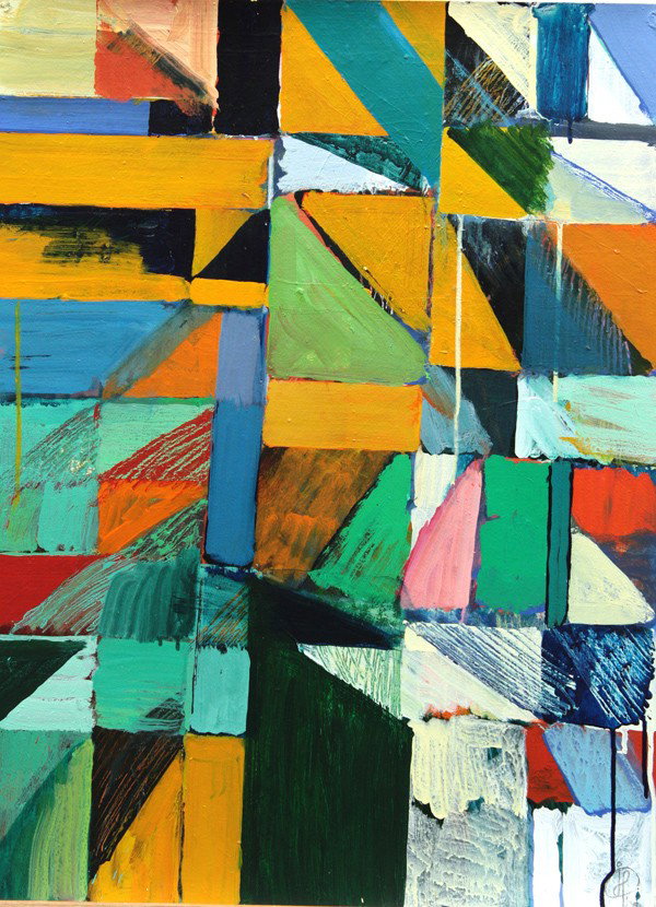 Paintings, Irving Haynes: (Lot of 2) Unframed acrylics on paper, Untitled #6 and #9, 2000-2004, by Irving B. Haynes (American, 1927-2005), each signed and dated verso, archive nos: 2004/2157, overall: 30''h x 22''w