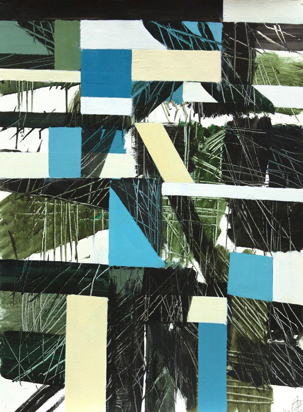 Paintings, Irving B. Haynes: (Lot of 2) Unframed acrylics on paper, Untitled #7 and #8, 2002-2003, by Irving B. Haynes (American, 1927-2005), each signed and dated verso, archive Nos: 2086/2122, overall: 30''h x 22''w