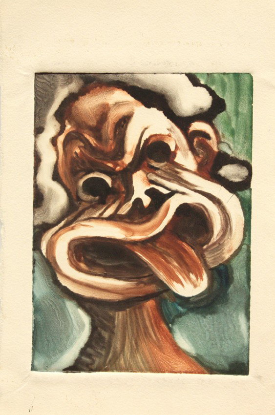 Works on paper by Boris Deutsch: (lot of 10) Unframed works on paper, Abstracts, Portraits, Figures, and Landscapes, by Boris Deutsch (Californian, 1892-1978), most signed and dated, circa 1920s-1970s, largest overall: 15.5''h x 12''