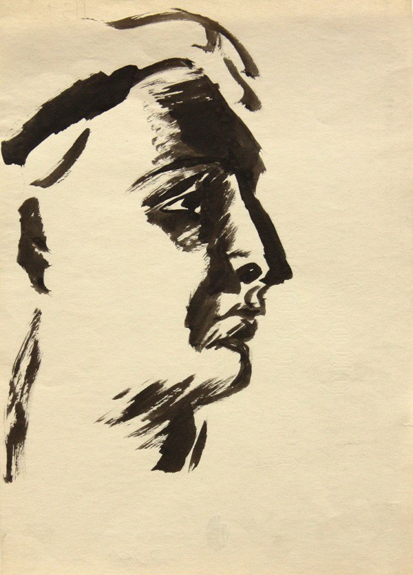 Works on paper by Boris Deutsch: (lot of 10) Unframed works on paper, Abstracts, Portraits, Figures, and Landscapes, by Boris Deutsch (Californian, 1892-1978), most signed and dated, circa 1920s-1970s, largest overall: 10.5''h x 7.25