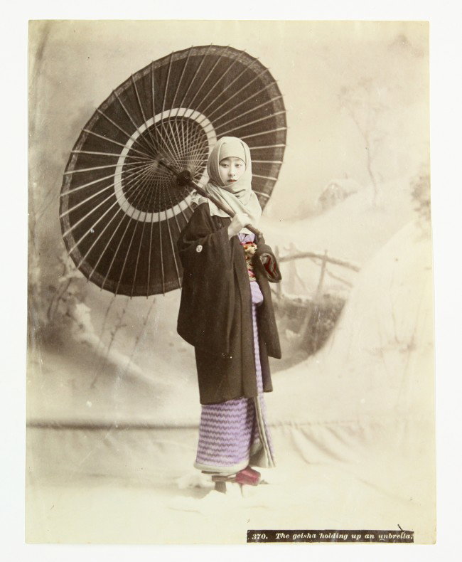Japanese Hand-Colored Photographs, Meiji Period: (Lot of 20) Japanese hand-colored photographs, Meiji period, most 19th century, depicting courtesans, geishas, Buddhist priests, interior scenes, temples and landscapes, 10.675''h x 8.25''w