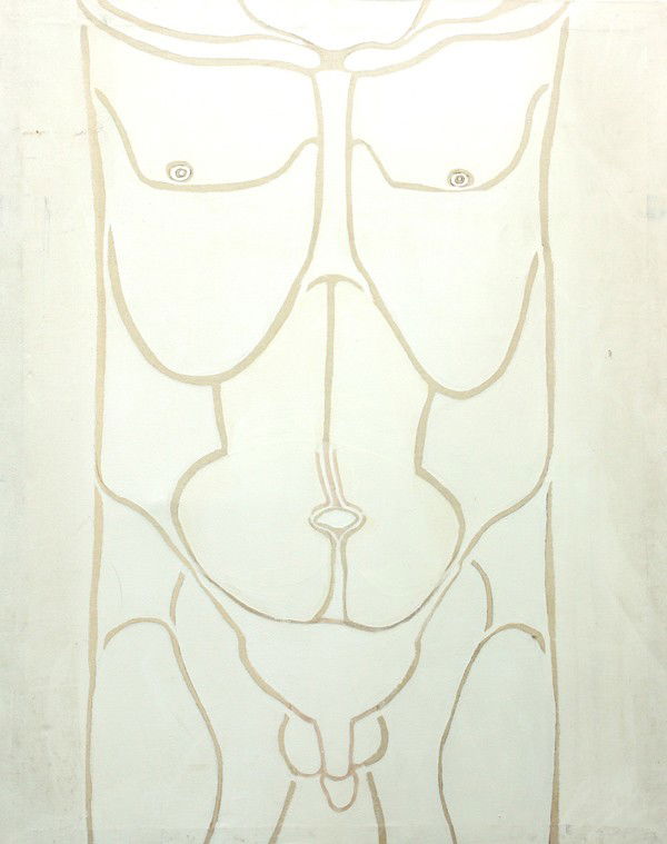 Painting, Ralph Du Casse: Framed oil on canvas, Male Nude, by Ralph Du Casse (Californian, 1916-2003), unsigned, canvas: 37.5''h x 47''w. Provenance: From the collection of Ralph Du Casse and Tom Roberts