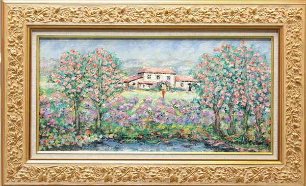 Paintings, Home at Giverny, View of Saint Paul: (Lot of 3) Framed oils on canvas, Home at Giverny, signed ''Patricia Deson'' lower right, Town Windmill, View of Saint Paul, largest overall: 19''h x 31''w