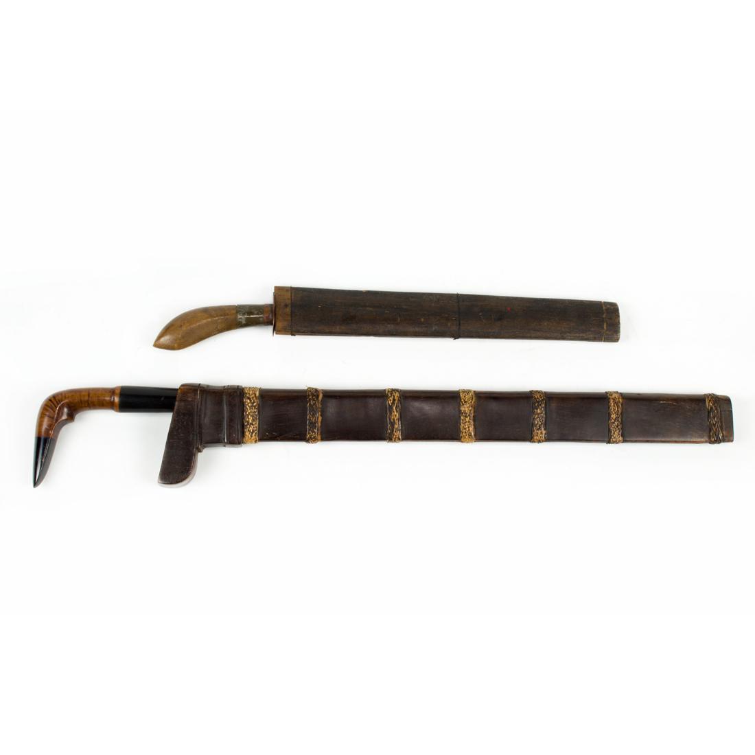 Southeast Asian swords, the first, kris fitted with wood handle and wood sheath overall 15 (1 of 3)