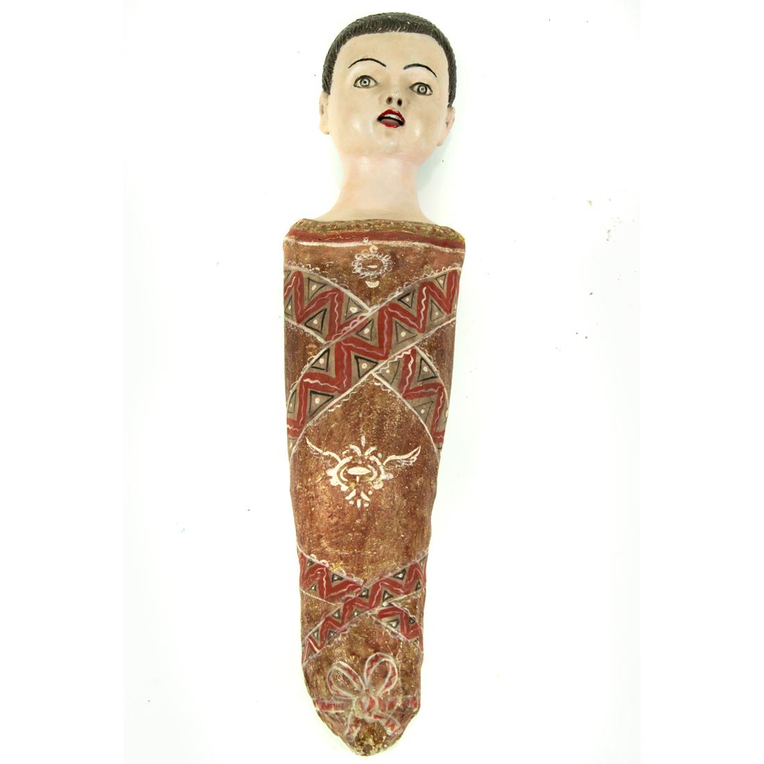 A Spanish Colonial polychrome santos figure (1 of 2)
