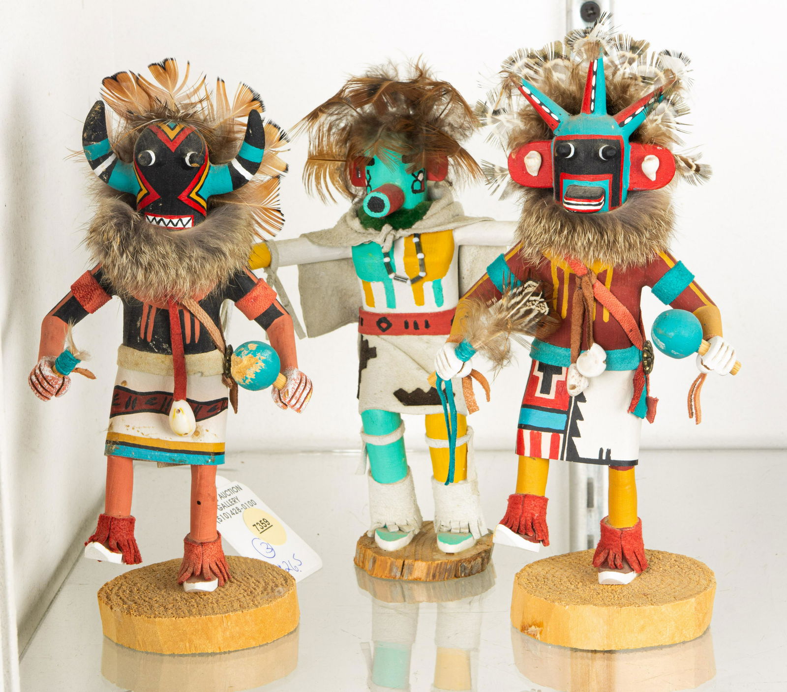 (lot of 3) Kachina figures (1 of 1)