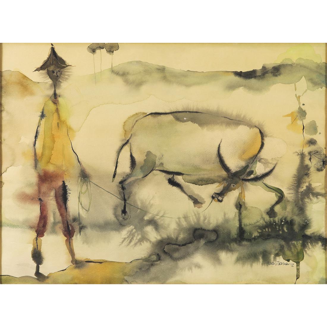 Watercolor, Attributed to Romeo Tabuena (1 of 5)