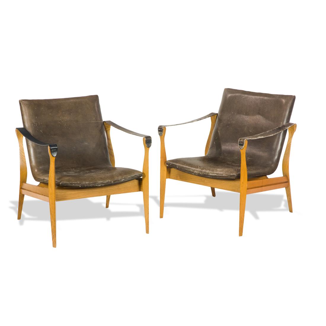 Ebbe & Karen Clemmensen, Safari Chairs, Model 4305, Pair (1 of 3)