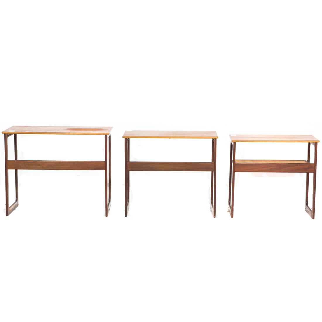 Danish Modern, Nesting tables: Danish Modern, Nesting tables 1960s, teak, largest: 20.5"h x 25.5"w x 14.5"d
