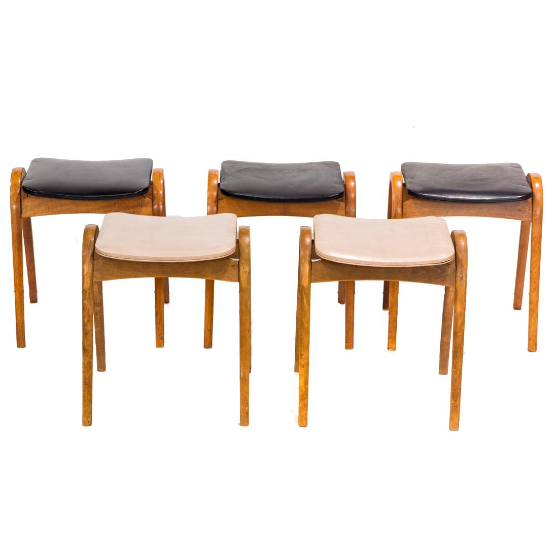 Isamu Kenmochi Stools, Set of Five (1 of 3)