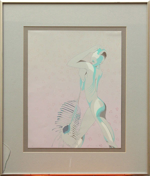 Print, Tana Powell, California Nature: Framed color lithograph, ''California Nature,'' 1982, by Tana Powell (Californian, 20th century), signed and dated lower right, edition 1/10, overall: 25.25''h x 22''w