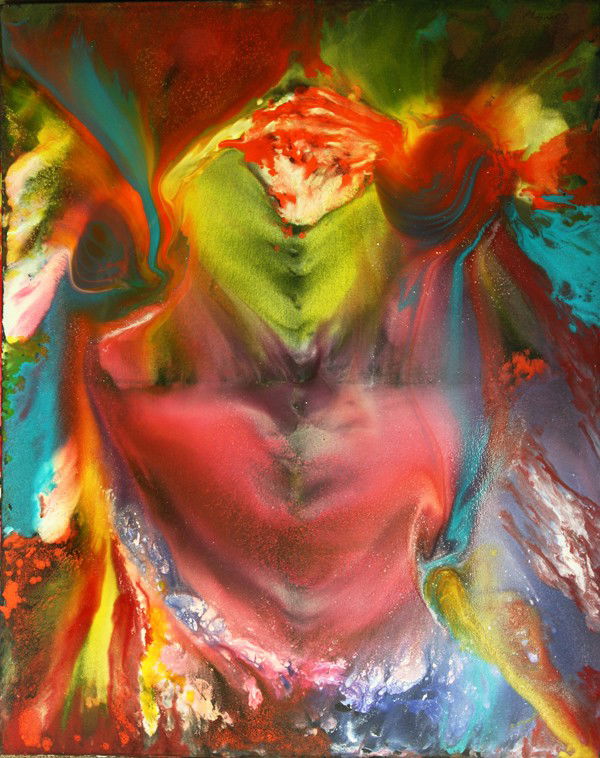 Painting, Manor Shadian, Gate to Paradise: Unframed oil on canvas, ''Gate to Paradise,'' by Manor Shadian (Californian, b.1931), signed and titled verso, overall: 43.5''h x 53''w