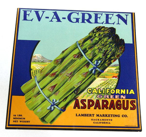 Photograph, Chauncey Guy Suits, Wilderness: (Lot of 3) Unframed photograph, Wilderness, signed ''Chauncey Guy Suits,'' lower right; two unframed lithograph vintage advertisements, Redlands Dahlia, and Ev-A-Green California Green Asparagus, larg