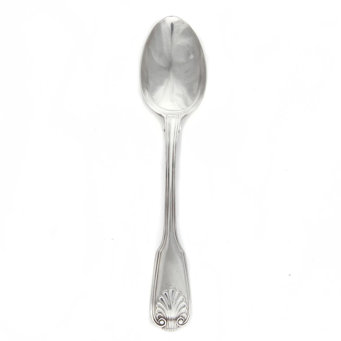 A (Lot of 10) Victorian or Anglo Indian sterling table or soup spoons (1 of 3)