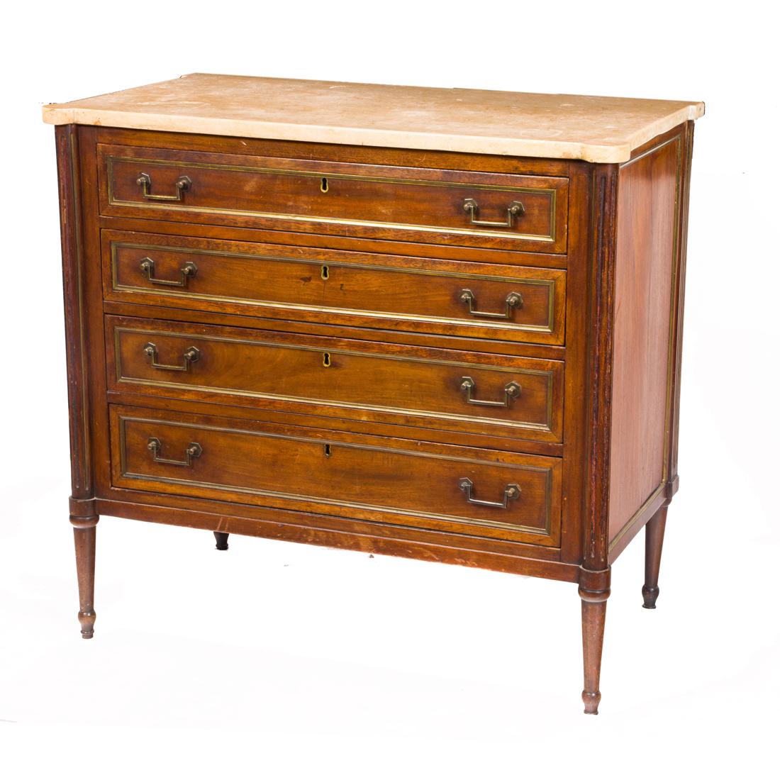 Continental Neoclassical inlaid commode (1 of 4)