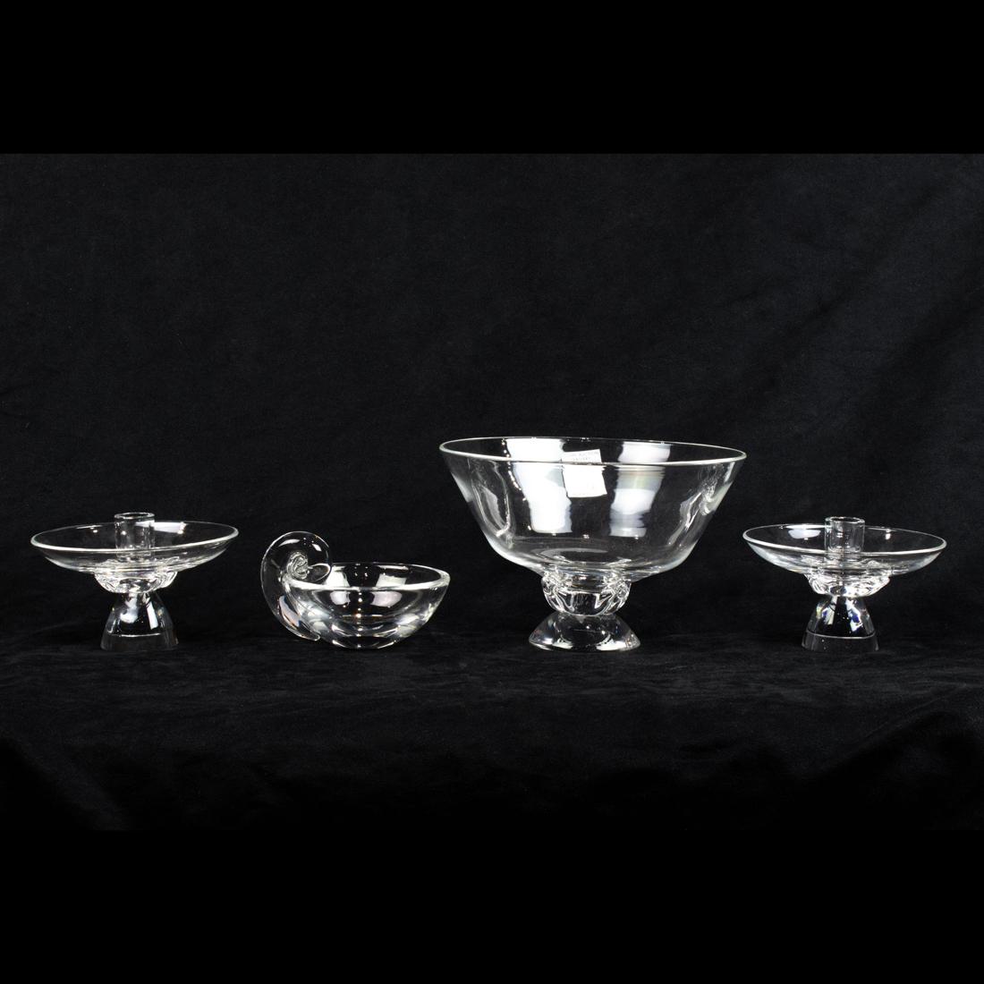 (Lot of 4) Steuben glass table articles (1 of 1)