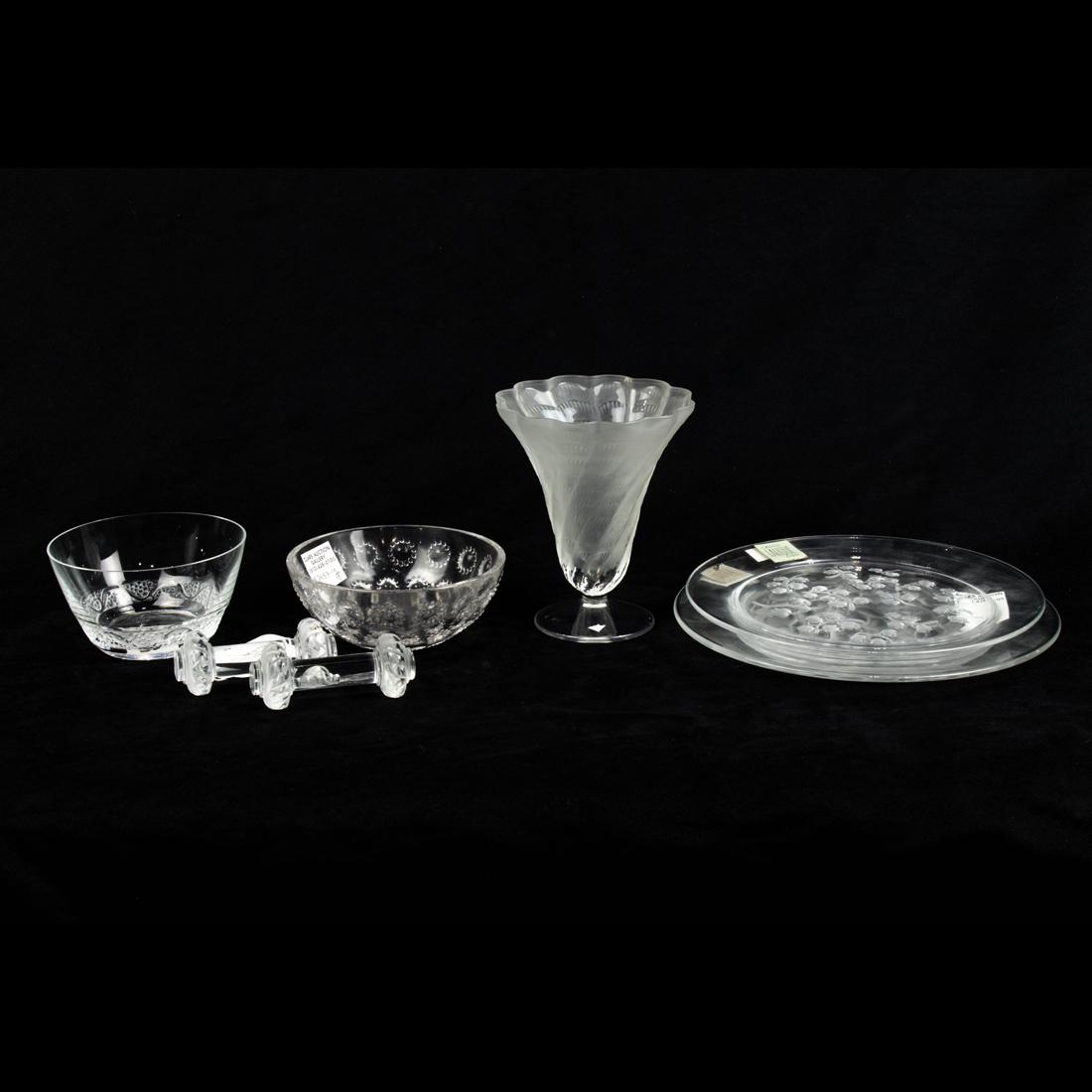 Lalique clear and frosted glass table articles (1 of 1)