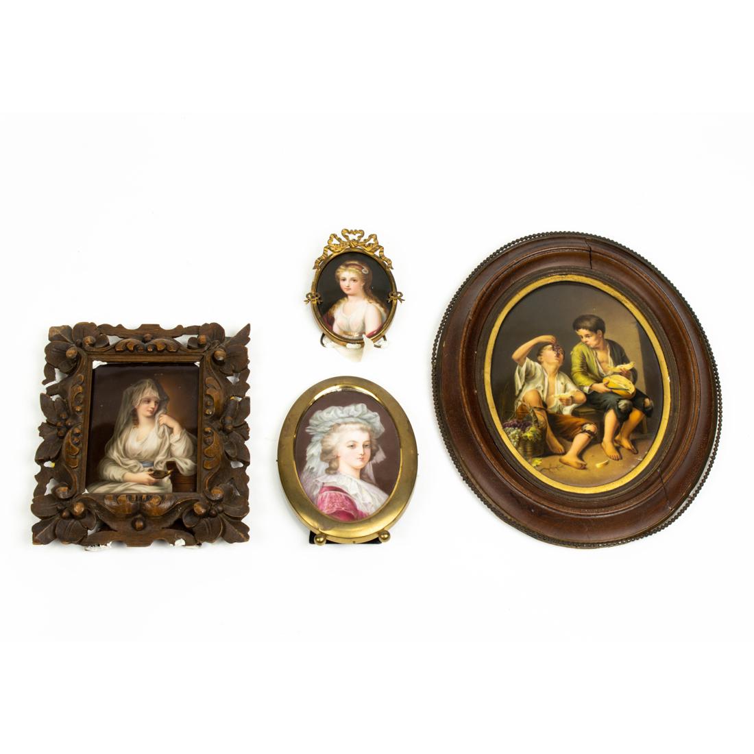 (Lot of 4) German porcelain plaques (1 of 1)