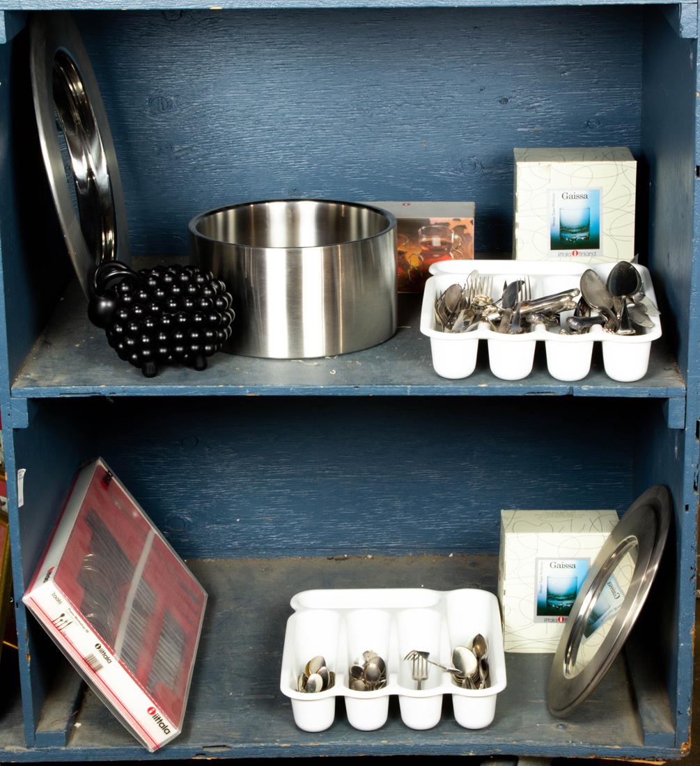 Two bins of serving pieces and flatware (1 of 1)