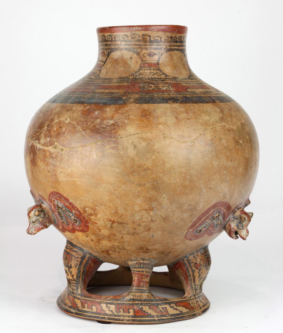 Pre Columbian Jicote polychrome globular vessel (1 of 7)