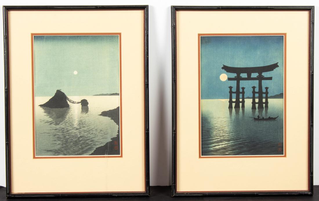 (lot of 2) Koho Shoda woodblock prints (1 of 2)