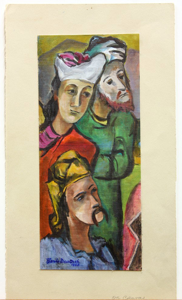 Ten Works on Paper, Boris Deutsch: (lot of 10) Unframed works on paper, Abstracts, Portraits, Figures, and Landcapes by Boris Deutsch (Californian, 1892-1978), most signed and dated, 1920s-1970s, largest overall: 20''h x 11.5''wo