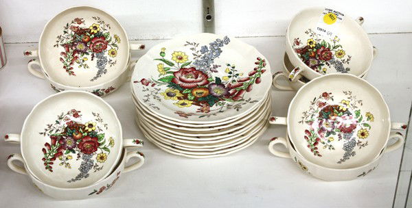 Copeland Spode consomme: Copeland Spode ''Constable'' consomme service for eight