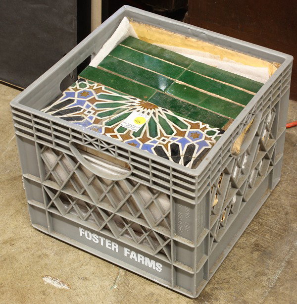Sevilla tiles: One crate with Sevilla tiles and edging