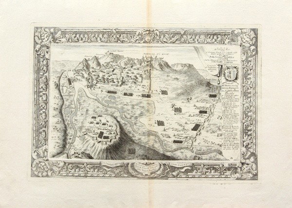 Map, ''Knin assediata e reso sotto'': (Lot of 2) Antiquarian maps, ''Knin assediata e reso sotto il Dominio Veneto li 11 Settemb 1688 ... per l'Armi della Sereniss ma Republica comandate dall'Eccellenza del Sig. Cav. Procuratore Girolamo 