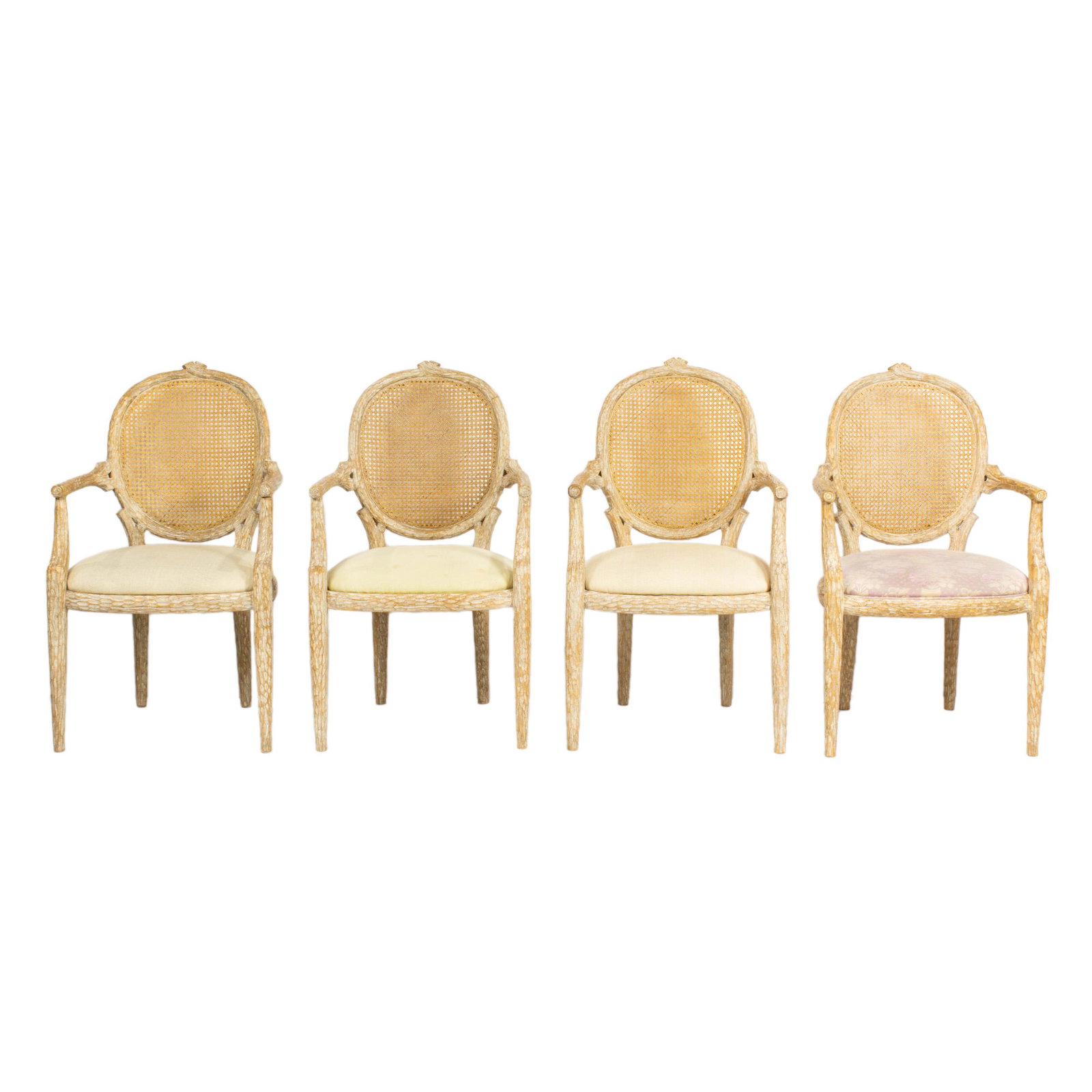 (Lot of 4) Continental carved armchair group (1 of 3)