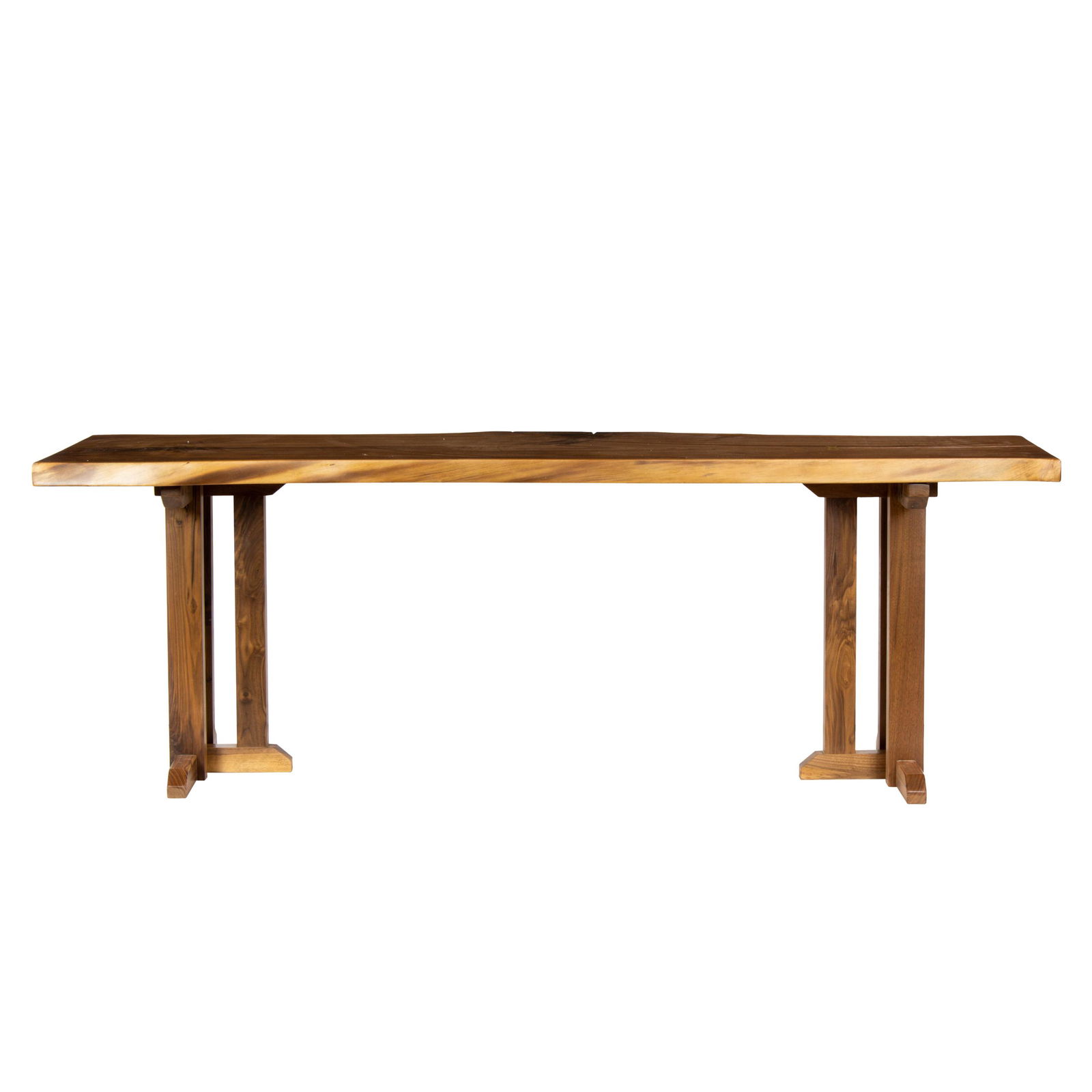 A single slab studio style dining table, in the manner of Nakashima (1 of 4)