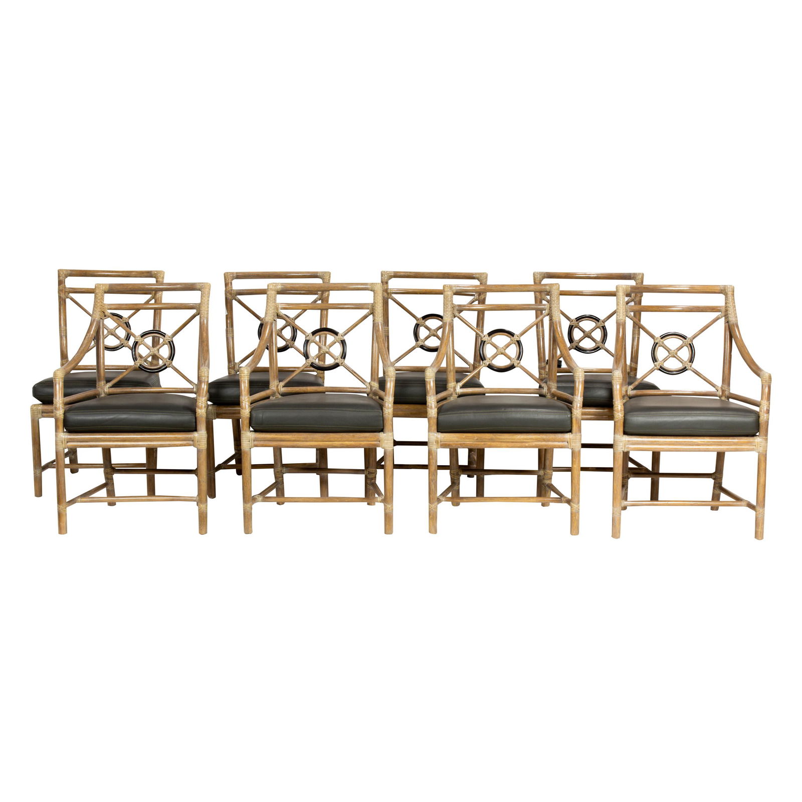 (lot of 8) McGuire San Francisco dining chair suite (1 of 3)