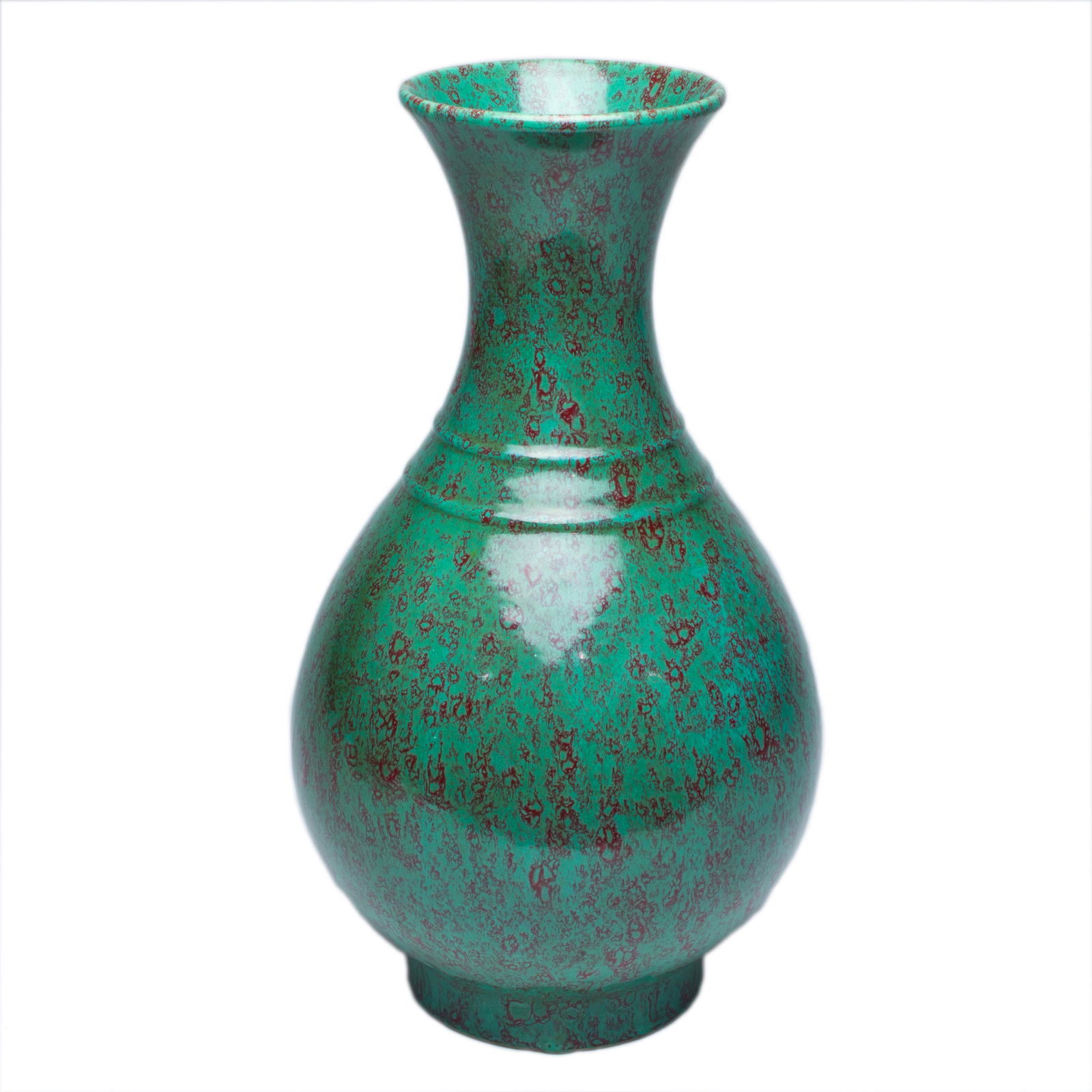 Chinese robin's egg glazed vase (1 of 3)