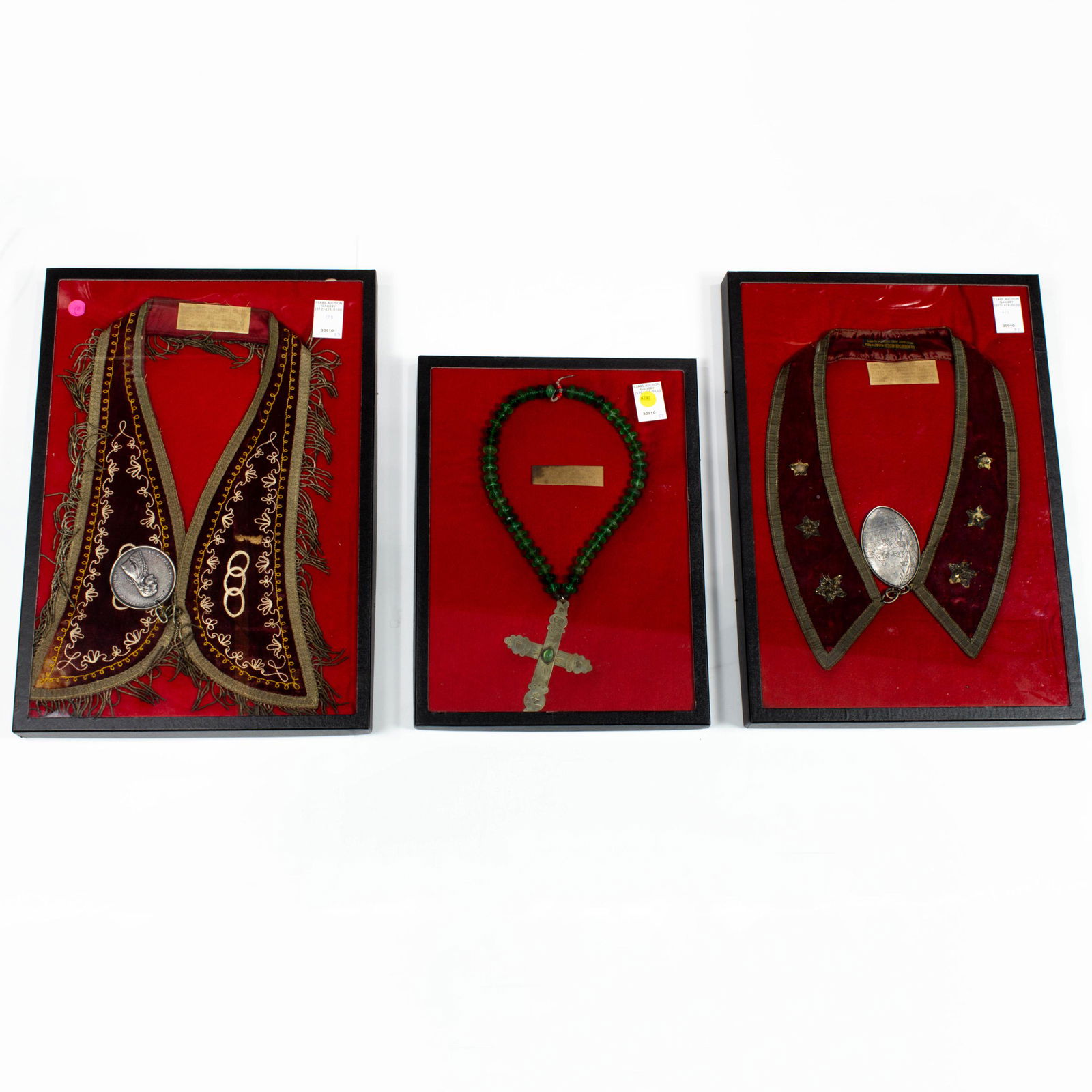 (Lot of 3) Historical articles in shadowbox mounts (1 of 1)