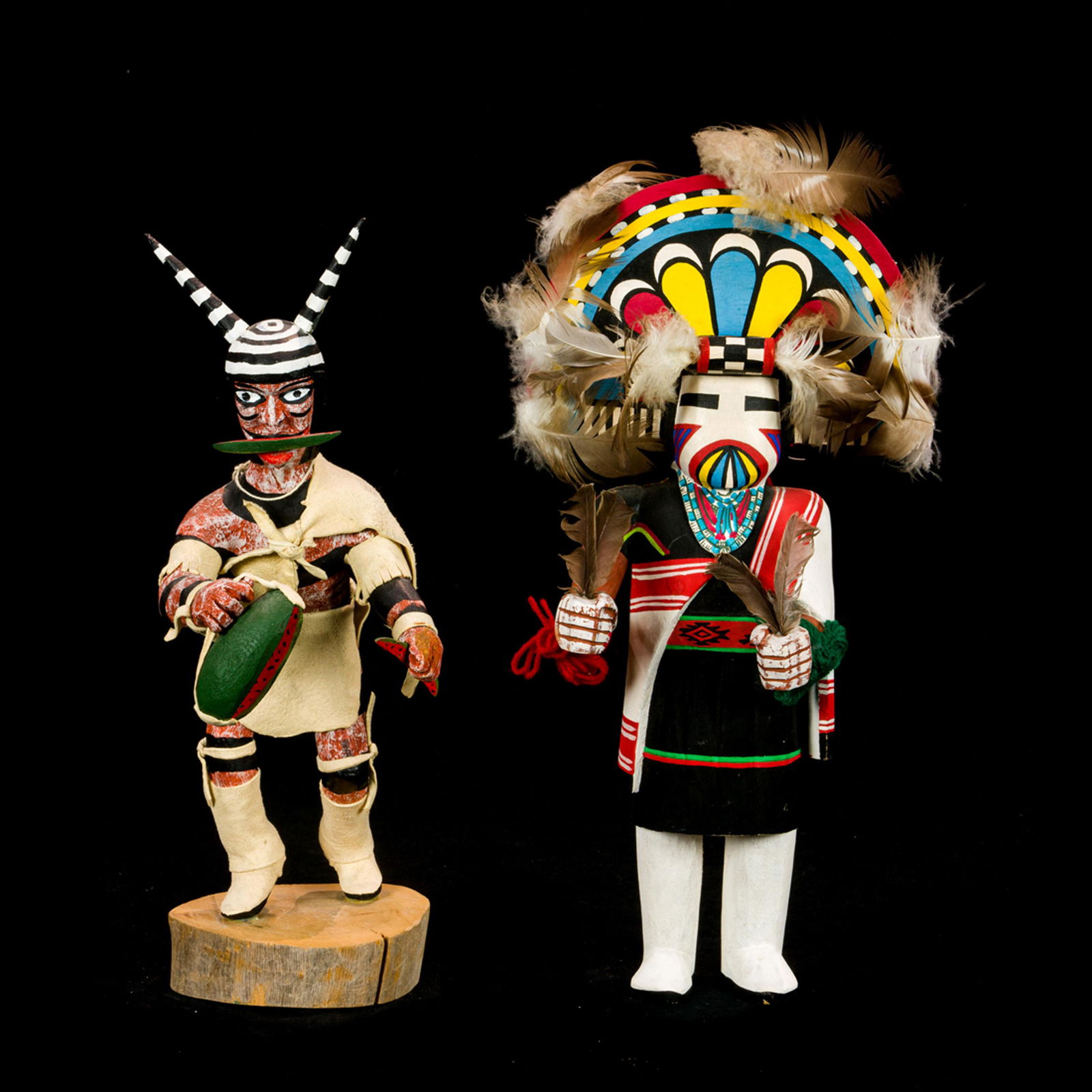 (Lot of 2) Hopi kachinas by Tina Nelson and Peter Hoyesva (1 of 7)