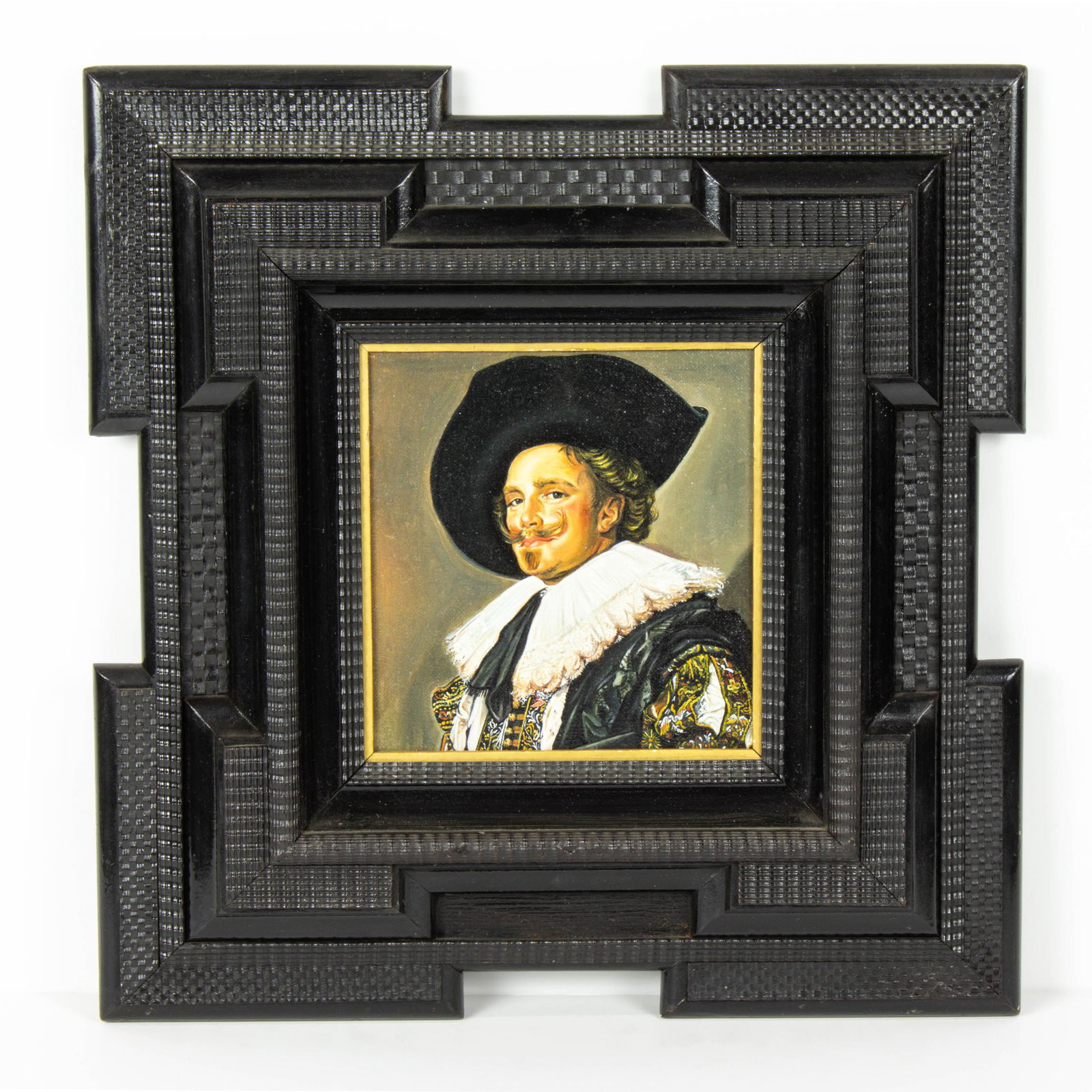 Dutch Baroque style ripple molded ebonized frame centering portrait of the Laughing Cavalier after (1 of 1)