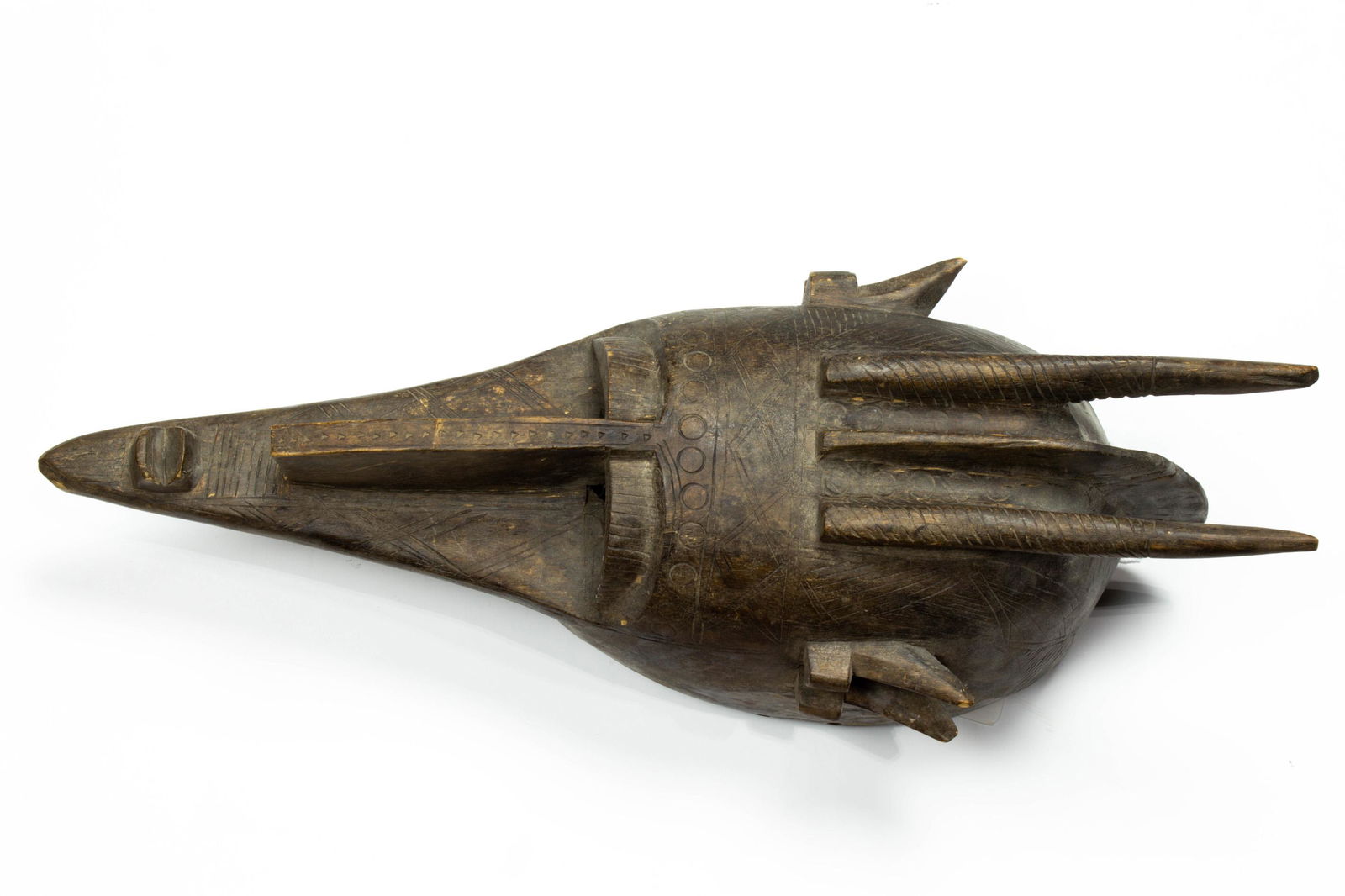 A Malian Bambara horned animal mask 24"h (1 of 1)