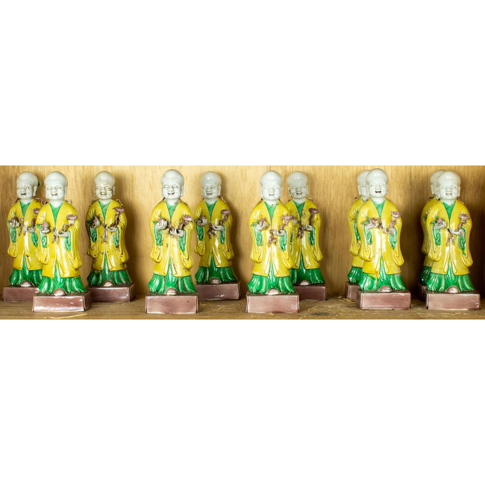 (lot of 11) Chinese famille verte porcelain figures (1 of 1)